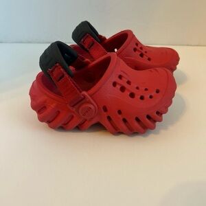 Crocs Echo 4c Kids Red Clogs